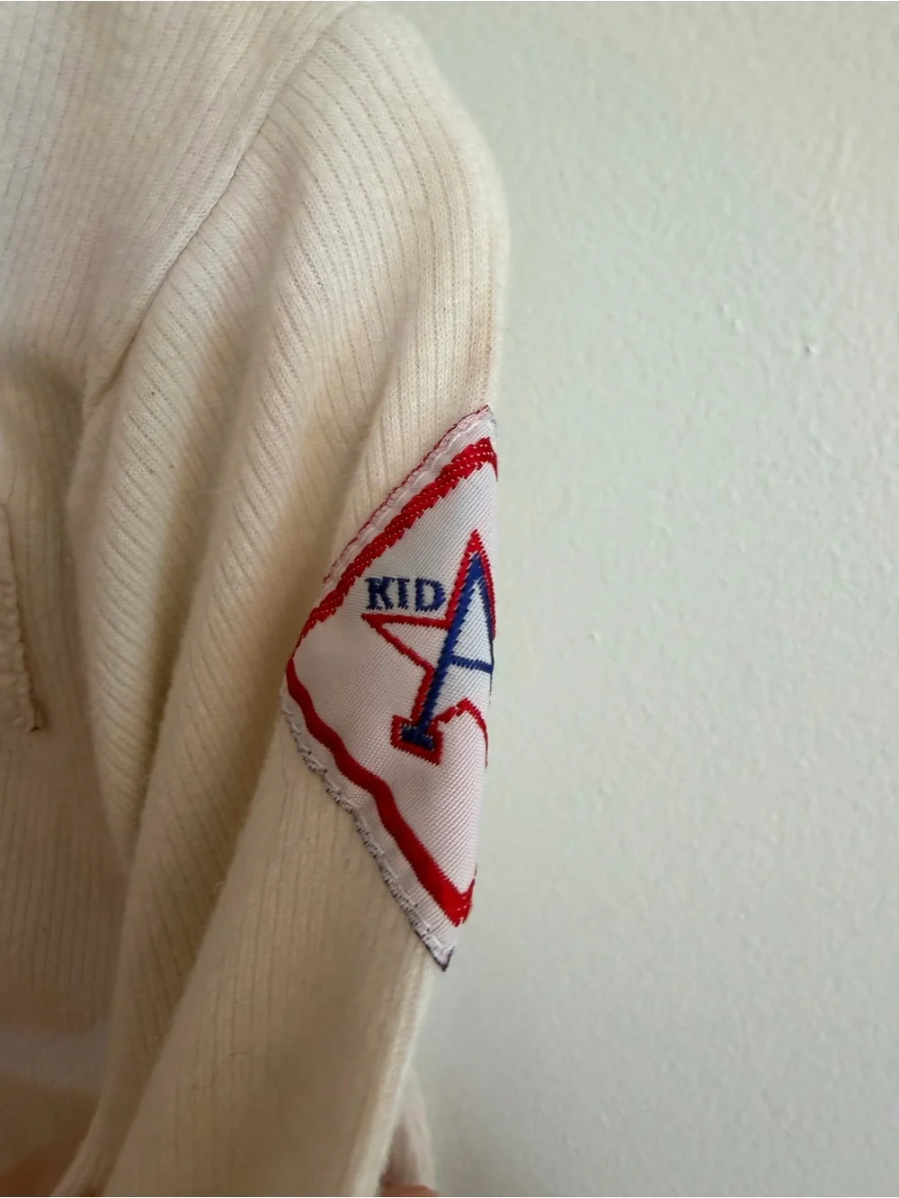 Vintage 90’s NHL Red Wings Classic Cream and Red Baby One-Piece Romper